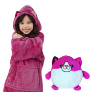 Huisdieren Hoodie Deken Sweatshirt voor Meisjes Jongens Badjas Pajama met Grote Zak