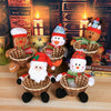 Kerstmis Candy opbergdoos decoratie Bamboe mand schaal