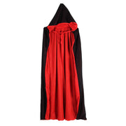 Unisex Kerstmis Halloween Fluweel Reversible Hooded Cape Cloak