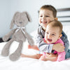 Kinderen Baby pluche speelgoed grijze konijn olifant opgevuld speelgoed konijntje pop verjaardag Gift
