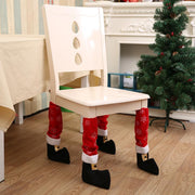 4 Stuks Kerstmannen Broek en Schoenen Design Tafelstoel Poten Covers