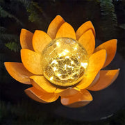 Zonne buiten Lotus licht gebarsten glazen bal bloem nacht lamp