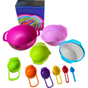 Multifunctionele Keuken Plastic Kleurrijke 10Pcs het Mengen Kommenreeks