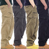 Mannen Casual losse elastische taille Multi Pocket broek