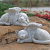 Tuin Slapende Engel Hond Kat Hars Standbeeld Outdoor Decoracion