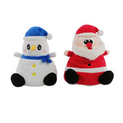 Dubbelzijdig Flip Kerstman Sneeuwmannen pluche speelgoed voor kinderen
