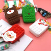 Kerstman Kerstboom Crossbody Bag Knijp speelgoed voor kinderen