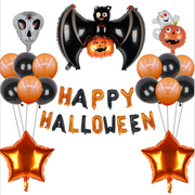 18Pcs Halloween vleermuis aluminium folie ballon decoratie Ghost Festival Set