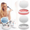 Schoonheid make-up spiegel met LED opvouwbare compacte opbergdoos 2-In-1