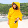 Flanellen Hooded Wrap Badjas Surf Poncho Handdoek met capuchon