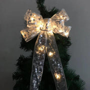 Kerstboom Lint Boog LED Snaar Lichten Xmas Cadeau Decoratie