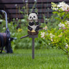 Zonne tuin Resin Panda standbeeld LED grond Plug Light