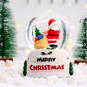 Kerstmis Sneeuwpop Kerstman Gloeiende Kristallen Bal Desktopdecoratie