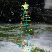 Kerstboom Star Solar LED Spiral Lamp Tuin Decoratie